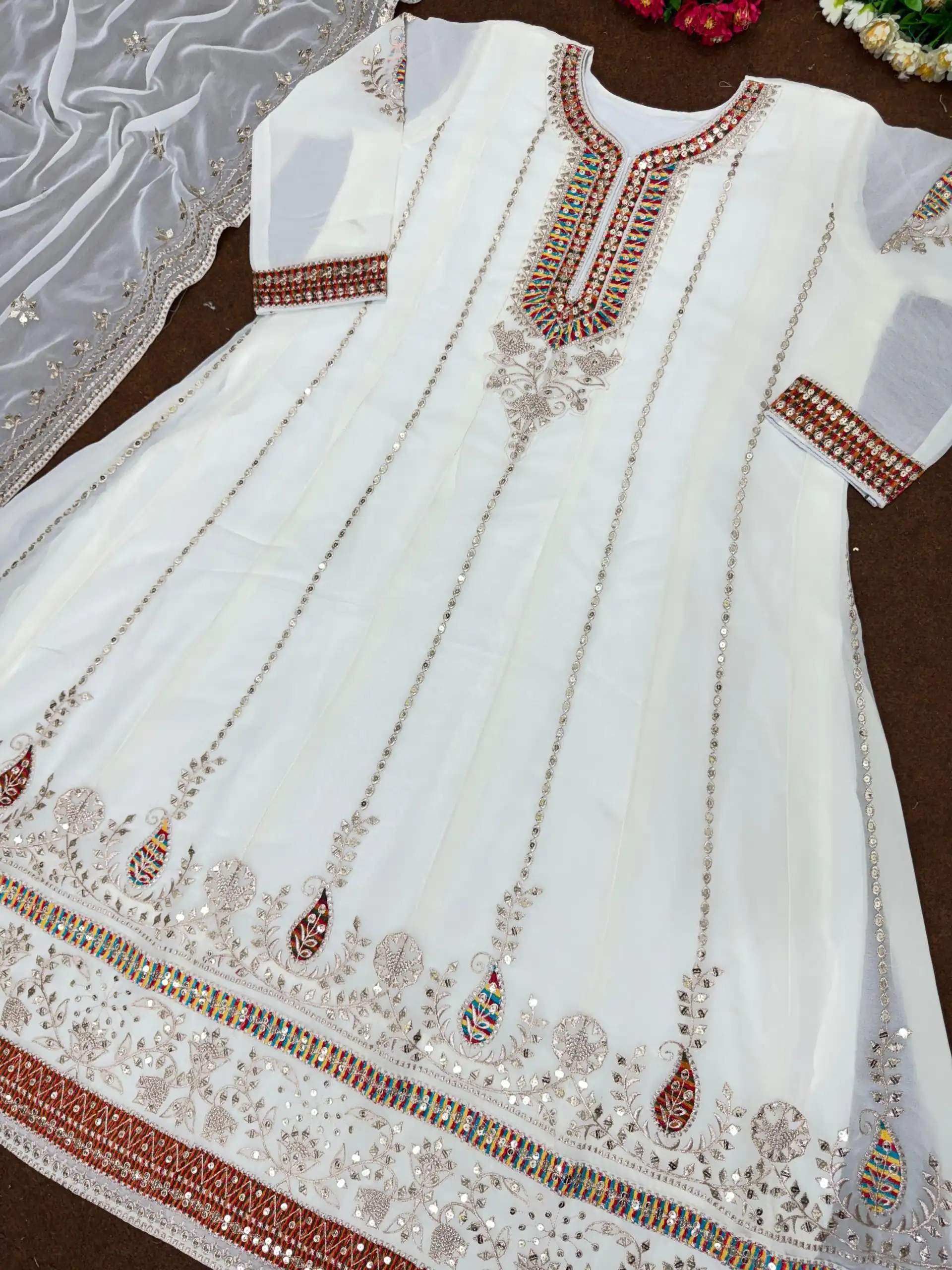 KF 1638 White Color Georgette Embroidered Sequence Salwar Suit Wedding, Party, Festive, Events Etc. Expected Delivery 4-6 Working Days @2199/-Only | Salwar suit, Designer Suits, Casual Suits, Creative suits, Palazzo Suits, Party Wear Suits, Straight Suits
