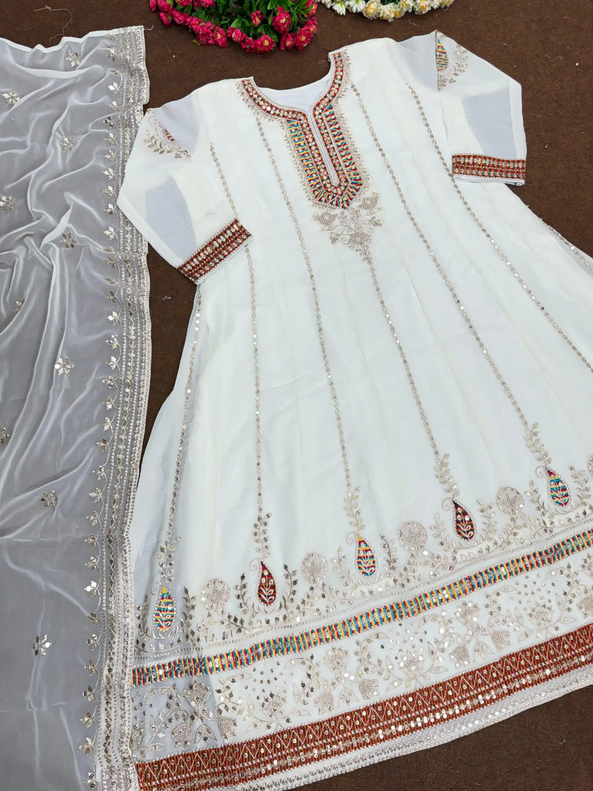 KF 1638 White Color Georgette Embroidered Sequence Salwar Suit Wedding, Party, Festive, Events Etc. Expected Delivery 4-6 Working Days @2199/-Only | Salwar suit, Designer Suits, Casual Suits, Creative suits, Palazzo Suits, Party Wear Suits, Straight Suits