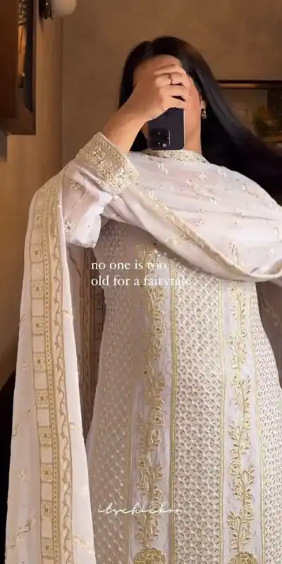 LG 1854 White color Georgette Sequence Embroidery Salwar Suit Casual, Wedding, Party, Festive, Events . Expected Delivery 4-6 Working Days @2149/- | Salwar suit, Designer Suits, Casual Suits, Creative suits, Palazzo Suits, Party Wear Suits, Patiala Suits, Straight Suits
