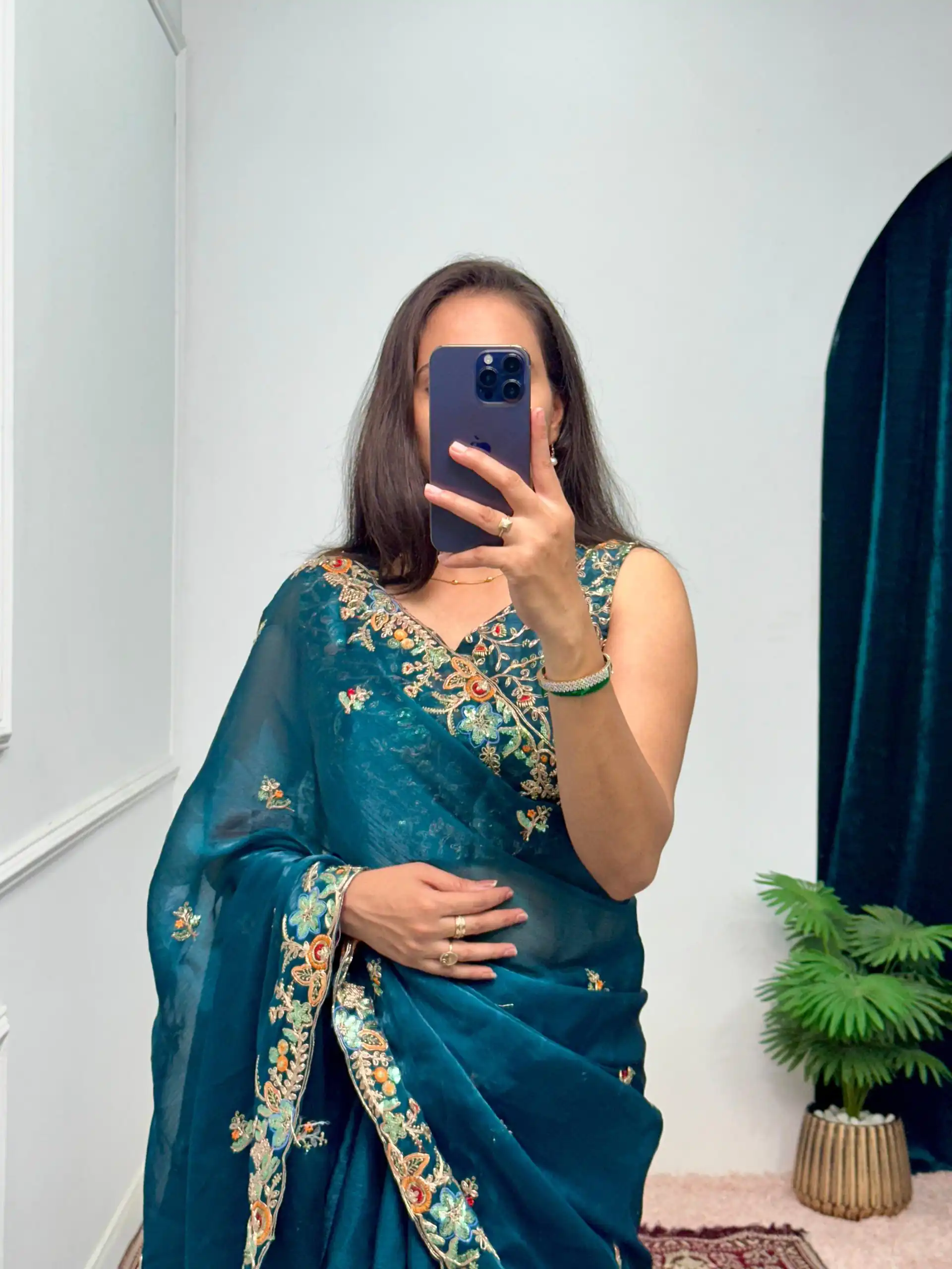 ST 472 Blue Color Burberry With Blooming Embroidery Saree Casual, Wedding, Party, Festive, Events Etc. Expected Delivery 4-6 Working Days @1999/- | Sarees, Bollywood Sarees, Creative Sarees, Designer Sarees, Embroidered Sarees, Ethnic Saree, Modern Digital sarees, Party Wear Sarees