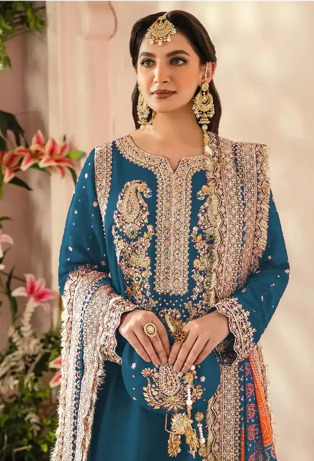 FC MARIA 1074 Blue Color Heavy Georgette Embroidery Sequence Salwar Suit Wedding, Party, Festive events, etc.  Expected Delivery  4-6 Working Days @2149/- | Jump Suits, Salwar suit, Designer Suits, Casual Suits, Creative suits, Palazzo Suits, Party Wear Suits, Patiala Suits, Straight Suits