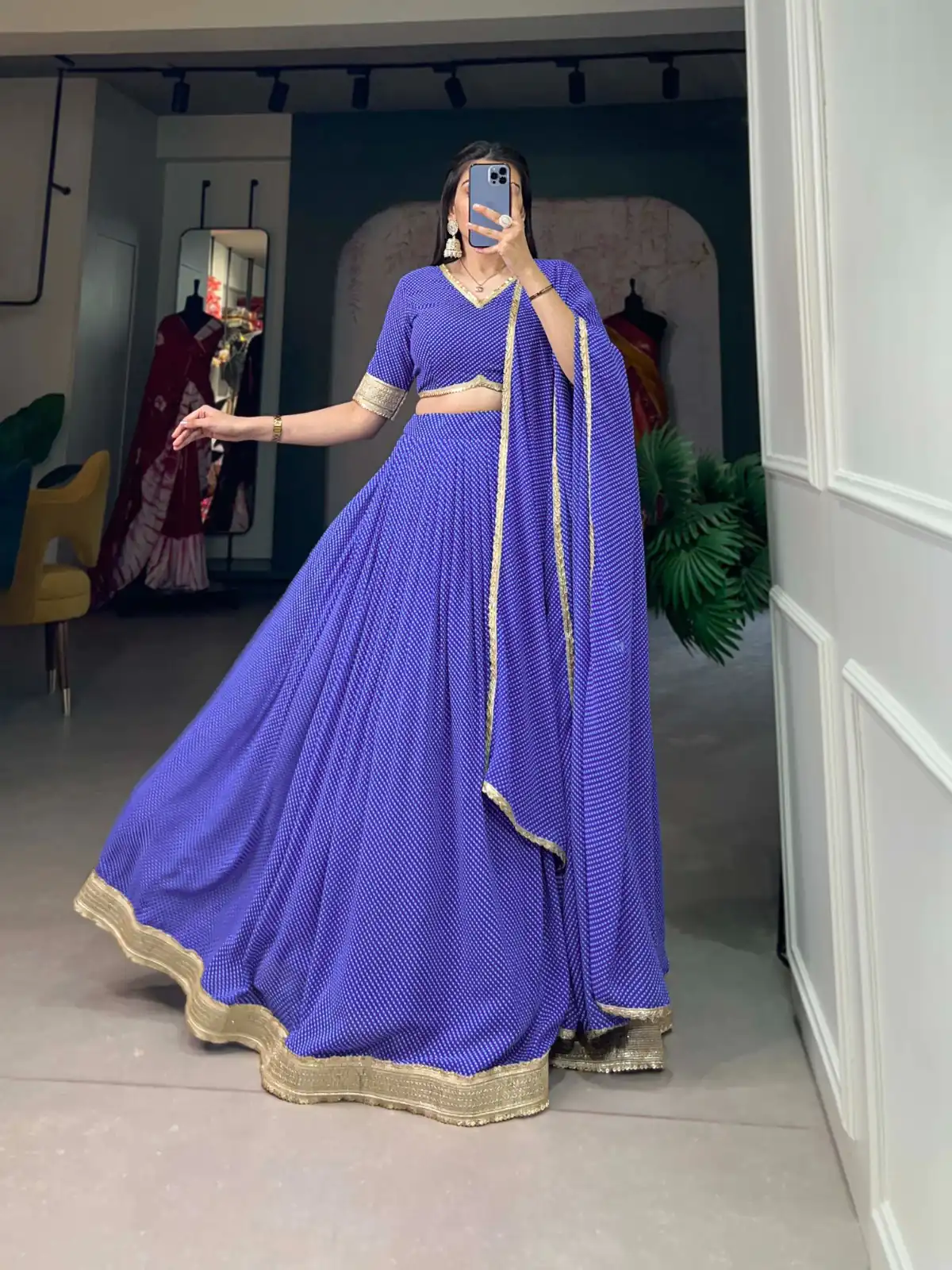 LNB 1212 Blue Color Georgette Print With Lace Border Lehenga Choli Festive Party Wedding, Events etc. Delivery 4-6 Working Days @2149/- | Lehenga, Bollywood Lehenga, Creative Lehenga, Designer Lehenga, Embroidered Lehenga, Party Wear Lehenga