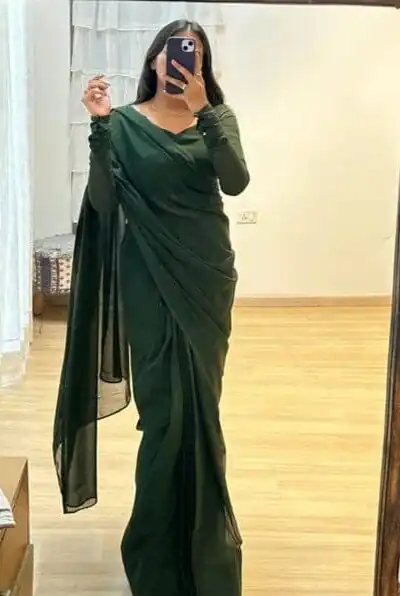   SC 271 Green Color Pure Soft Georgette Silk Design All Over Saree , Party Wear, Events, Festivals Expected Delivery 4-6 Working Days 1499/- | Sarees, Bollywood Sarees, Creative Sarees, Designer Sarees, Embroidered Sarees, Ethnic Saree, Modern Digital sarees, Party Wear Sarees