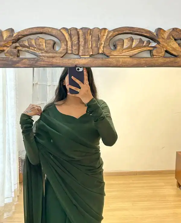   SC 271 Green Color Pure Soft Georgette Silk Design All Over Saree , Party Wear, Events, Festivals Expected Delivery 4-6 Working Days 1499/- | Sarees, Bollywood Sarees, Creative Sarees, Designer Sarees, Embroidered Sarees, Ethnic Saree, Modern Digital sarees, Party Wear Sarees