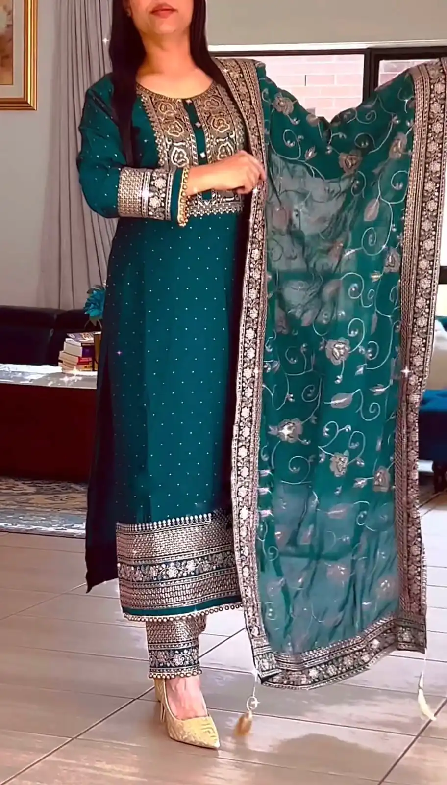 SRK 5165 Peacock Green Color Georgette Embroidery Salwar Suit Wedding, Party, Festive, Events Expected Delivery 4-6 Working Days @ 2399/- | Salwar suit, Designer Suits, Casual Suits, Creative suits, Palazzo Suits, Party Wear Suits, Patiala Suits, Straight Suits