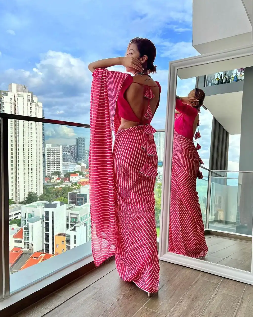 KD 356 Pink Color Georgette Sequence Crochet Laheriya Printed Work Saree Casual, Party Wear, Wedding, Events Etc. Expected Delivery 4-6 Working Days @1599/- | Sarees, Bollywood Sarees, Creative Sarees, Designer Sarees, Embroidered Sarees, Ethnic Saree, Modern Digital sarees, Party Wear Sarees