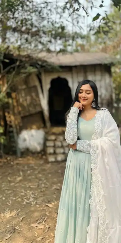 DC G47 Pista Green Color Georgette Embroidery Sequence Gown Casual, Wedding, Party, Festive, Events Etc. Expected Delivery 4-6 Working Days @2449/- | Gowns, Bollywood Gowns, Creative Gowns, Designer Gowns, Embroidered Gowns, Party Wear Gowns