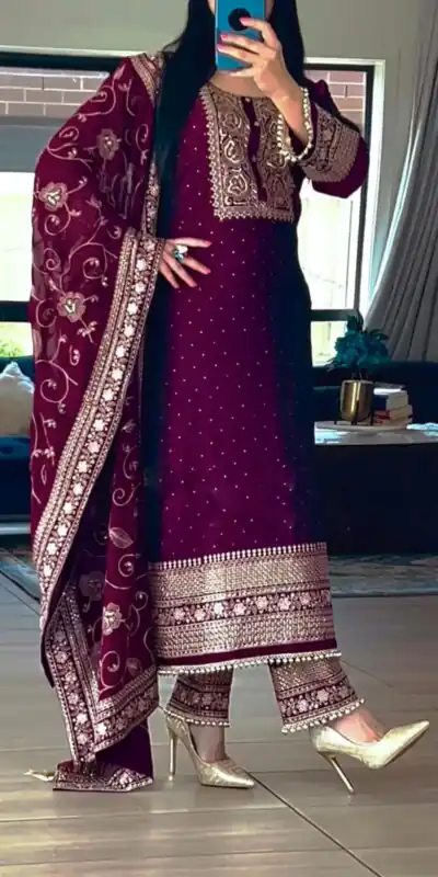SRK 5165 Purple Color Georgette Embroidery Sequence Salwar Suit Wedding, Party, Festive, Events Expected Delivery 4-6 Working Days @ 2399/- | Salwar suit, Designer Suits, Casual Suits, Creative suits, Palazzo Suits, Party Wear Suits, Patiala Suits, Straight Suits