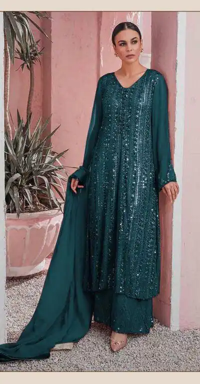 DS 001255 Blue color Georgette Embroidered Sequence Salwar Suit Casual, Wedding, Party, Festive, Events . Expected Delivery  4-6 Working Days @1999/- | Salwar suit, Designer Suits, Casual Suits, Creative suits, Palazzo Suits, Party Wear Suits, Patiala Suits, Straight Suits