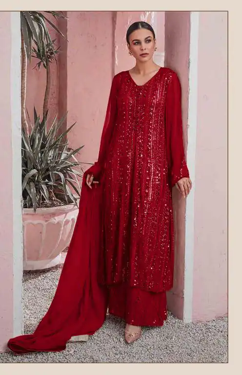DS 001255 Maroon color Georgette Embroidered Sequence Salwar Suit Casual, Wedding, Party, Festive, Events . Expected Delivery 4-6 Working Days @1999/- | Salwar suit, Designer Suits, Casual Suits, Creative suits, Palazzo Suits, Party Wear Suits, Patiala Suits, Straight Suits