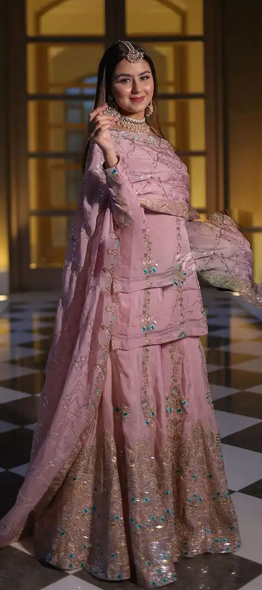 VLM 148 Pink color Foix Georgette Embroidery Salwar Suit Casual, Wedding, Party, Festive, Events . Expected Delivery 4-6 Working Days @2299/- | Jump Suits, Salwar suit, Designer Suits, Casual Suits, Creative suits, Palazzo Suits, Party Wear Suits, Patiala Suits, Straight Suits
