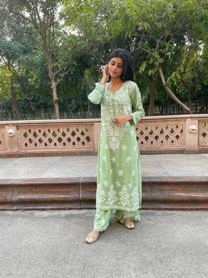 RTC 5650 Green Color Rayon Chine Stitched Work Salwar Suit Casual, Wedding, Festive, Events Etc. Expected Delivery 4-6 Working Days @1599/- | Jump Suits, Salwar suit, Designer Suits, Casual Suits, Creative suits, Palazzo Suits, Party Wear Suits, Patiala Suits, Straight Suits