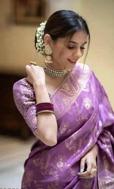 KP 5072B Light Purple Color Soft Lichi Silk Jacquard On All Over Saree Casual, Party Wear, Wedding, Events Etc. Expected Delivery 4-6 Working Days @1499/- | Sarees, Bollywood Sarees, Creative Sarees, Designer Sarees, Embroidered Sarees, Ethnic Saree, Modern Digital sarees, Party Wear Sarees