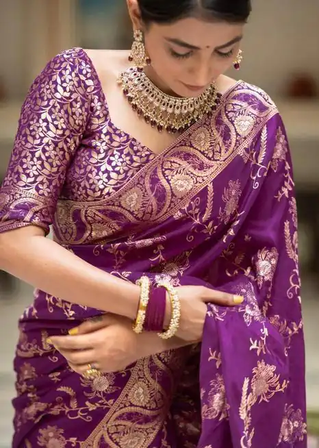 KP 5072B Purple Color Soft Lichi Silk Jacquard On All Over Saree Casual, Party Wear, Wedding, Events Etc. Expected Delivery 4-6 Working Days @1499/- | Sarees, Bollywood Sarees, Creative Sarees, Designer Sarees, Embroidered Sarees, Ethnic Saree, Modern Digital sarees, Party Wear Sarees