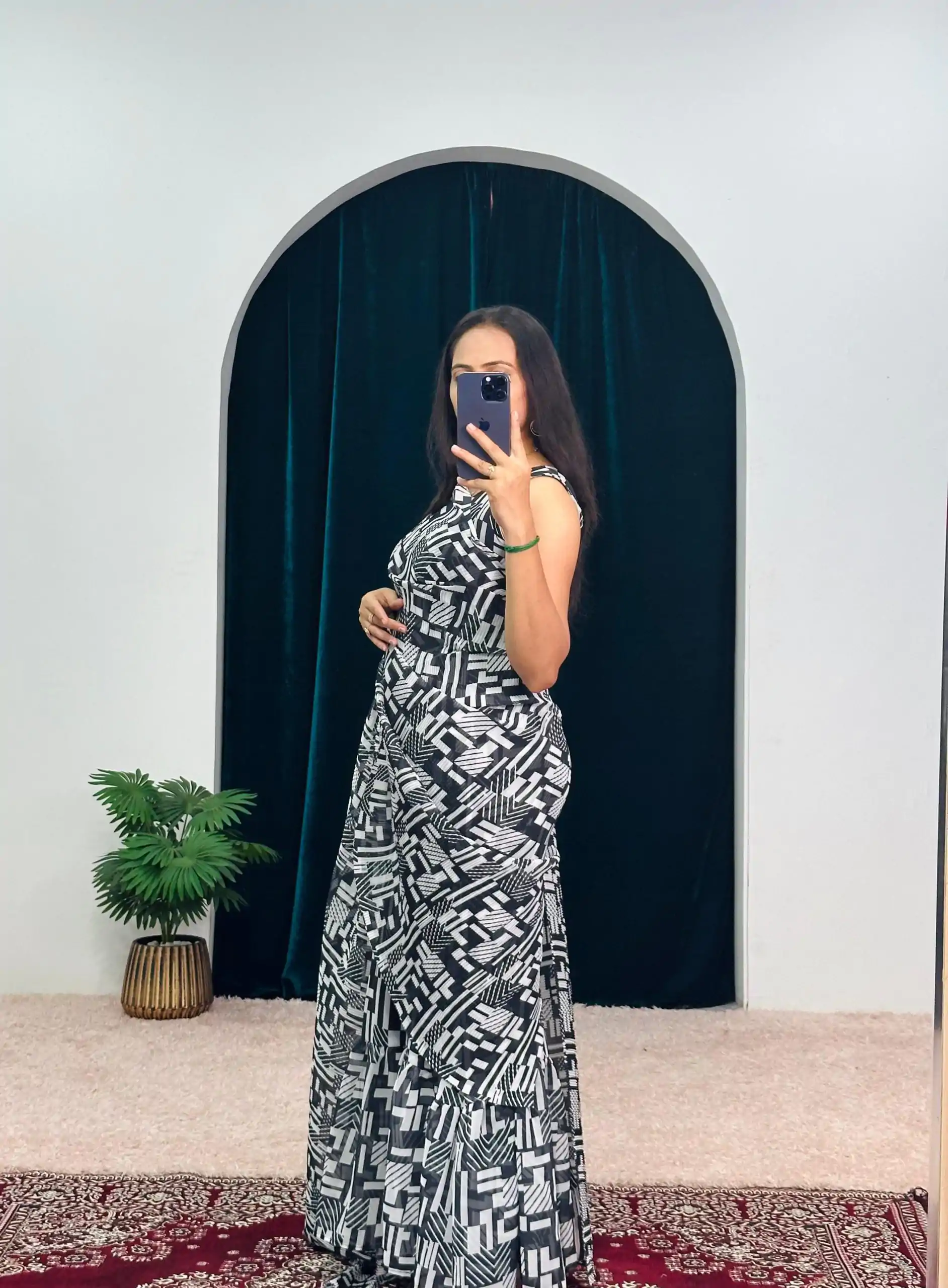 ST 1051 Black Color Georgette Digital Printed Work Saree Saree Casual, Wedding, Party, Festive, Events Etc. Expected Delivery 4-6 Working Days @1849/- | Sarees, Bollywood Sarees, Creative Sarees, Designer Sarees, Embroidered Sarees, Ethnic Saree, Modern Digital sarees, Party Wear Sarees