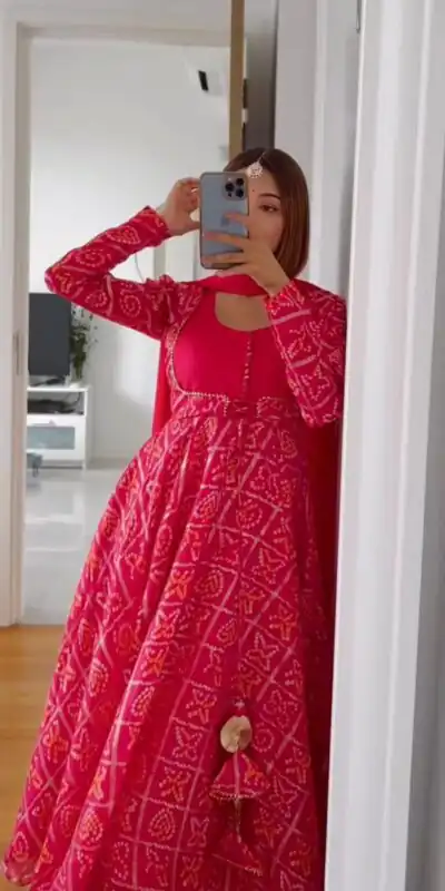 KD 1177 Pink Color Georgette Bandhani Digital Printed Salwar Suit Casual, Party, Festive, Events Wedding Etc.  Expected Delivery 4-6 Working Days @2099/- | Salwar suit, Designer Suits, Casual Suits, Creative suits, Palazzo Suits, Party Wear Suits, Straight Suits