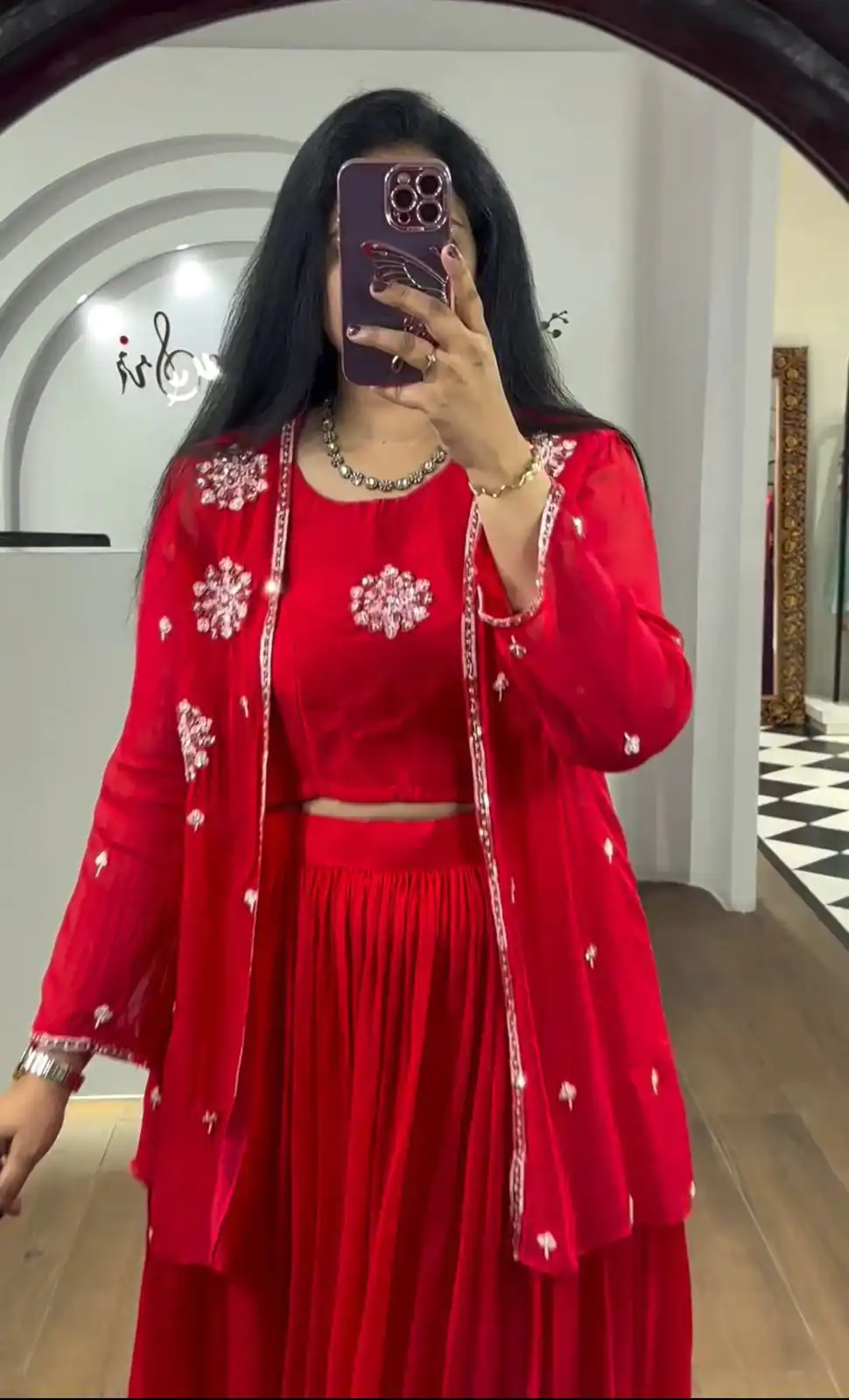 PC 365 Red Color Georgette Embroidery With Shrug Lehenga Choli Casual, Party Wear, Events, Festivals Wear Etc. Expected Delivery 4-6 Working Days @2029/- | Lehenga, Bollywood Lehenga, Creative Lehenga, Designer Lehenga, Embroidered Lehenga, Party Wear Lehenga