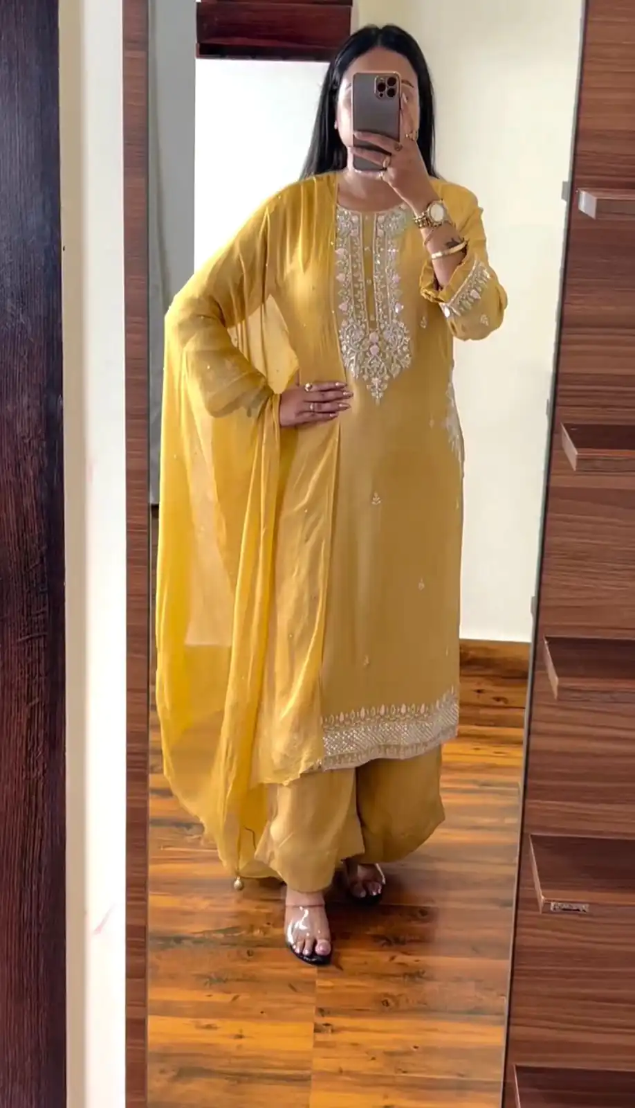SRK 5159 Yellow Color Pure Chinnon Silk Embroidery Coding Dori Salwar Suit Wedding, Party, Festive, Events Expected Delivery 4-6 Working Days @ 1899/- | Jump Suits, Salwar suit, Designer Suits, Casual Suits, Creative suits, Palazzo Suits, Party Wear Suits, Patiala Suits, Straight Suits