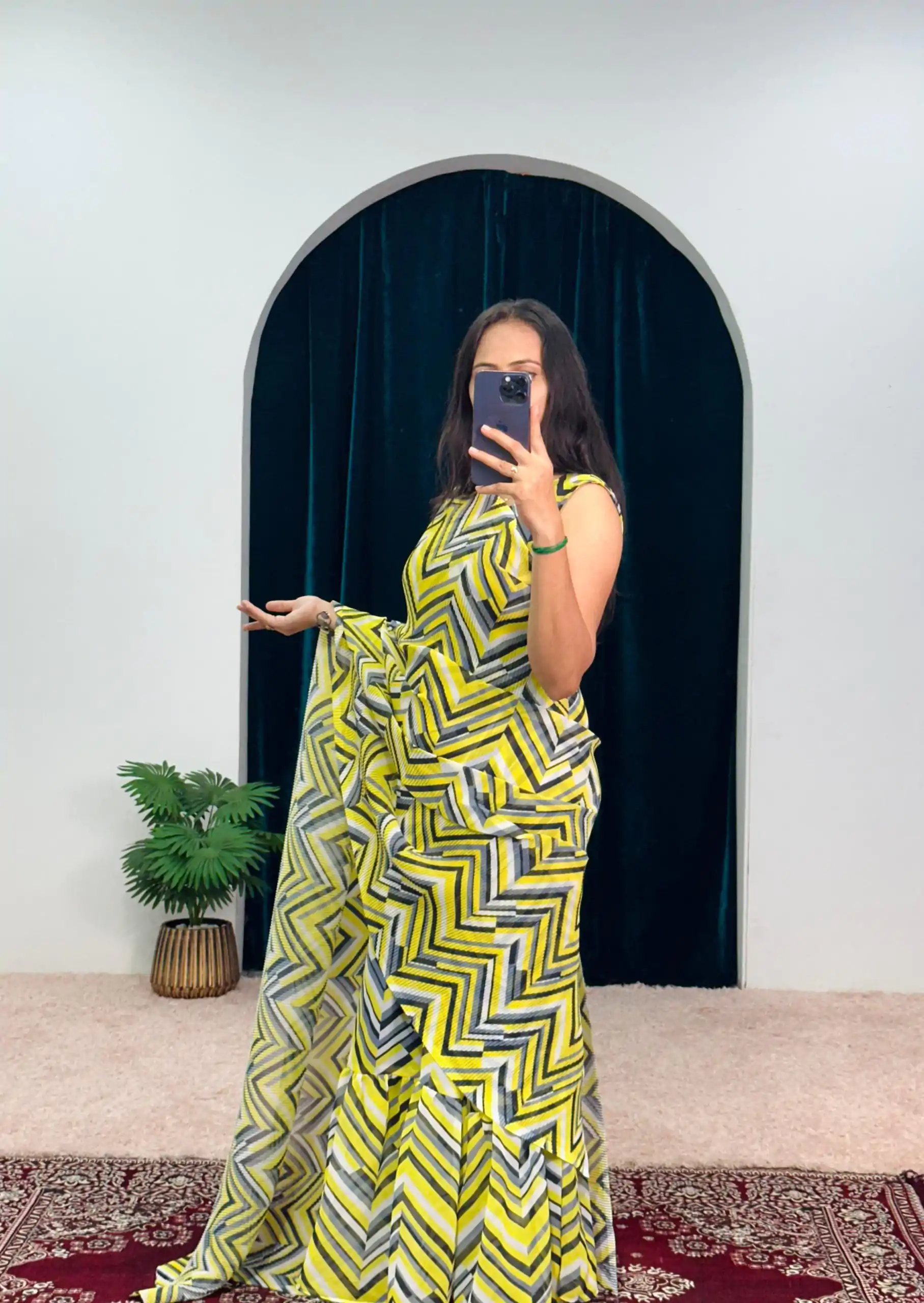 ST 1051 Yellow Color Georgette Digital Printed Ruffle Work Saree Casual, Wedding, Party, Festive, Events Etc. Expected Delivery 4-6 Working Days @1849/- | Sarees, Bollywood Sarees, Creative Sarees, Designer Sarees, Embroidered Sarees, Ethnic Saree, Modern Digital sarees, Party Wear Sarees