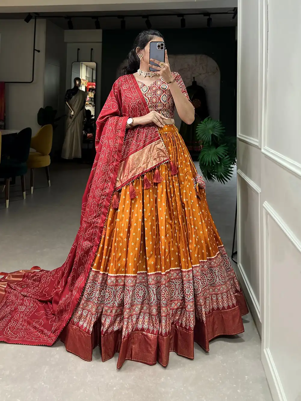 AF Lahriya Yellow Color Tussar Patola Print Foil Work Lehenga Choli Casual, Party Wear, Events, Festivals Wear Etc. Expected Delivery 4-6 Working Days @1999 | Lehenga, Bollywood Lehenga, Creative Lehenga, Designer Lehenga, Embroidered Lehenga, Party Wear Lehenga