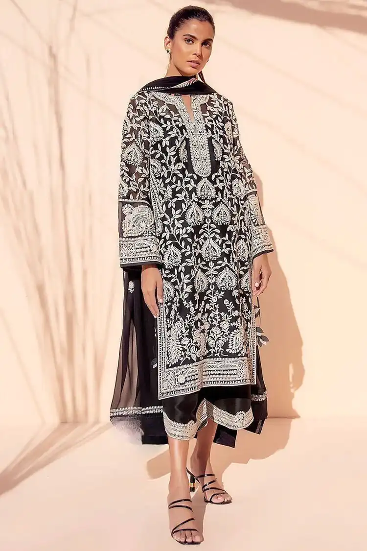 KF 1539 Black  Top : Georgette Chine Stitched Work Salwar Suit Wedding, Party, Festive, Events Etc.  Expected Delivery 4-6 Working Days @1899/-Only | Salwar suit, Designer Suits, Casual Suits, Creative suits, Palazzo Suits, Party Wear Suits, Straight Suits