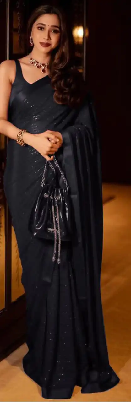 BT 236 Black Color Georgette Thread With Sequence Work Saree Casual, Party Wear, Traditional Wear, Wedding , Events .Expected Delivery 4-6 Working Days@1799 | Sarees, Bollywood Sarees, Creative Sarees, Designer Sarees, Ethnic Saree, Modern Digital sarees, Party Wear Sarees