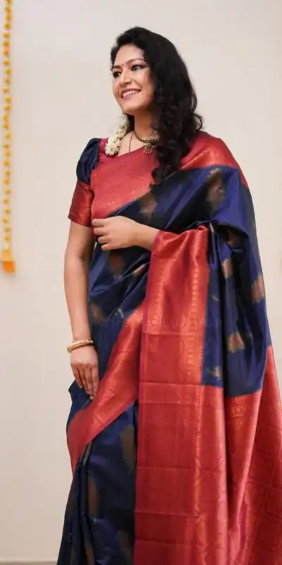 SC Morpich Blue Color Soft Silk Pink Zari Design Spread Shine Various Saree , Party Wear, Events, Festivals Expected Delivery 4-6 Working Days 1499/- | Sarees, Bollywood Sarees, Creative Sarees, Designer Sarees, Embroidered Sarees, Ethnic Saree, Modern Digital sarees, Party Wear Sarees