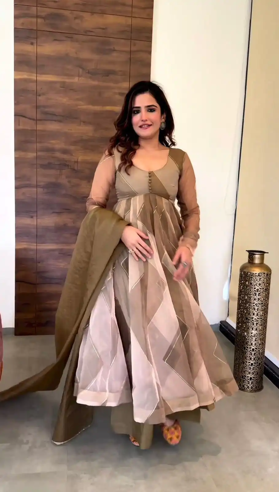 RTC 5517 Brown Color Tabby Silk Organza Digital Printed Salwar Suit Wedding, Party, Festive, Events Etc. Expected Delivery 4-6 Working Days @2099/- | Jump Suits, Salwar suit, Designer Suits, Casual Suits, Creative suits, Palazzo Suits, Party Wear Suits, Patiala Suits, Straight Suits