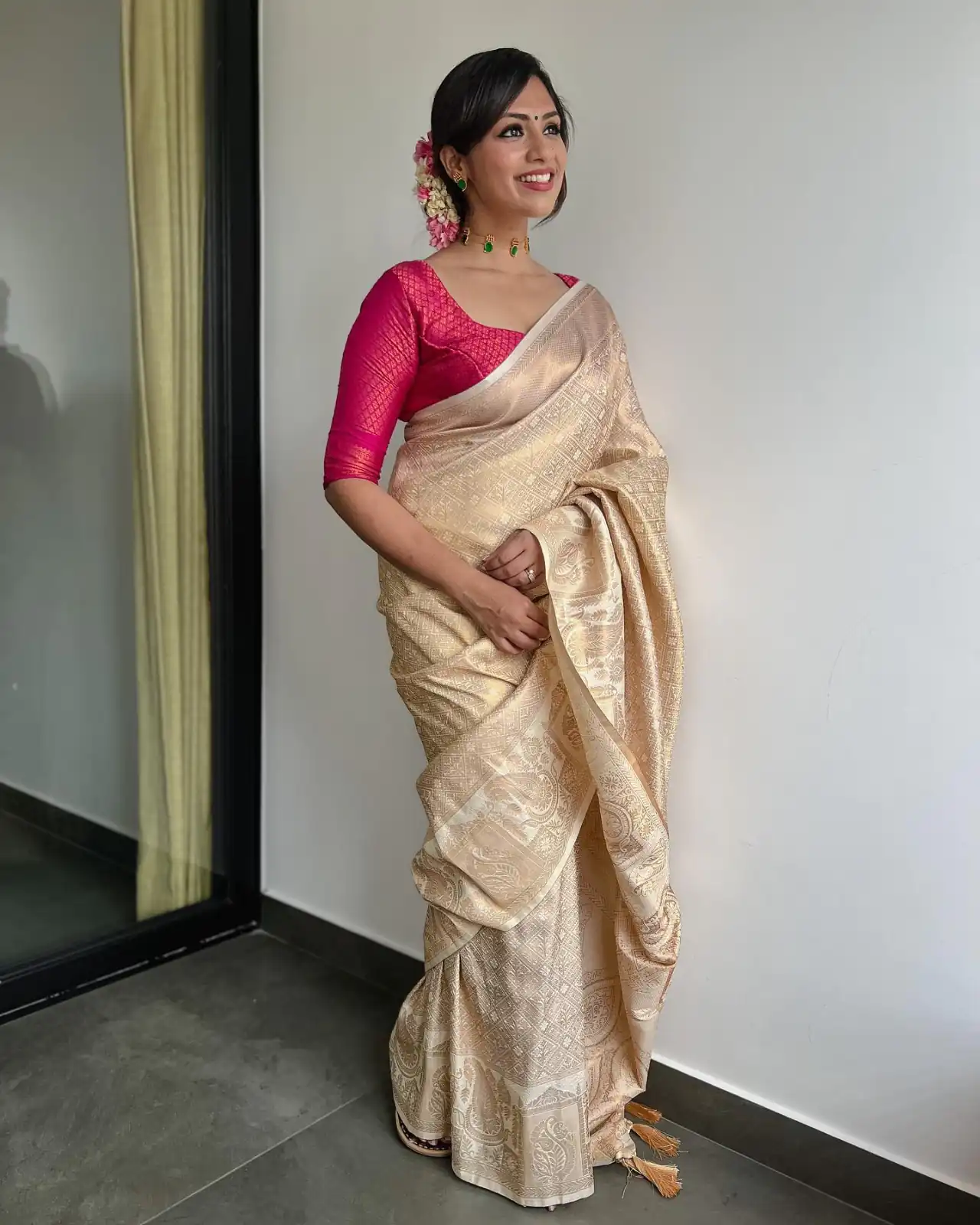 DDF Cream Color Soft Lichi Silk Ordinary Design Rich Pallu Saree Casual, Party Wear, Events, Festivals Etc. Expected Delivery 4-6 Working Days 1399/ | Sarees, Bollywood Sarees, Creative Sarees, Designer Sarees, Embroidered Sarees, Ethnic Saree, Modern Digital sarees, Party Wear Sarees