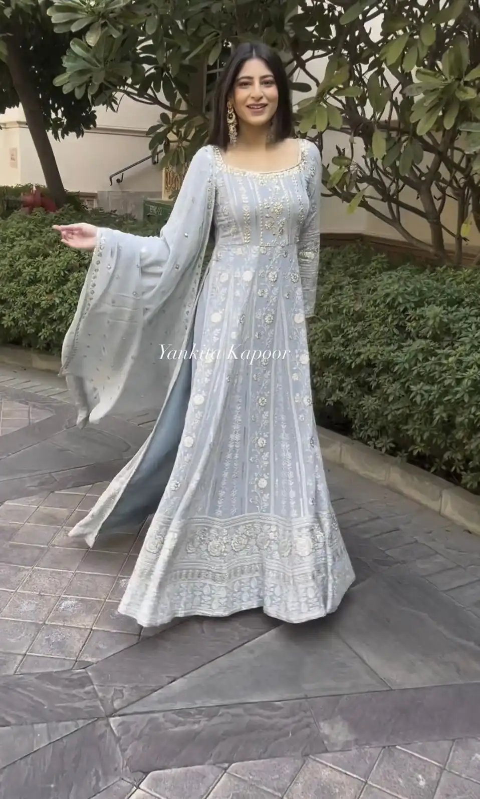 VLM 150 Grey color Foix Georgette Embroidery Woek Salwar Suit Casual, Wedding, Party, Festive, Events . Expected Delivery  4-6 Working Days @2249/- | Jump Suits, Salwar suit, Designer Suits, Casual Suits, Creative suits, Palazzo Suits, Party Wear Suits, Patiala Suits, Straight Suits
