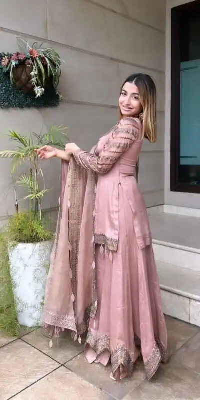 NSR 691 Light Pink Color Faux Georgette Embroidery Work Salwar Suit Casual, Party Festive, Events Etc. Expected Delivery 4-6 Working Days @1899/ | Jump Suits, Salwar suit, Designer Suits, Casual Suits, Creative suits, Palazzo Suits, Party Wear Suits, Patiala Suits, Straight Suits