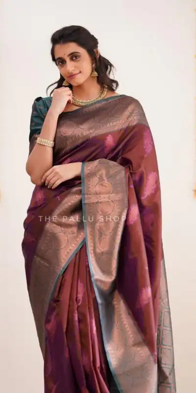 SC Morpich Maroon Color Soft Silk Pink Zari Design Spread Shine Various Saree , Party Wear, Events, Festivals Expected Delivery 4-6 Working Days 1499/- | Sarees, Bollywood Sarees, Creative Sarees, Designer Sarees, Embroidered Sarees, Ethnic Saree, Modern Digital sarees, Party Wear Sarees