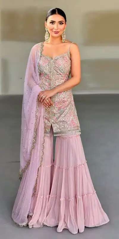 NF 1141 Pink color Faux Georgette Embroidery Salwar Suit Casual, Wedding, Party, Festive, Events . Expected Delivery 4-6 Working Days @2199 | Jump Suits, Salwar suit, Designer Suits, Casual Suits, Creative suits, Palazzo Suits, Party Wear Suits, Patiala Suits, Straight Suits