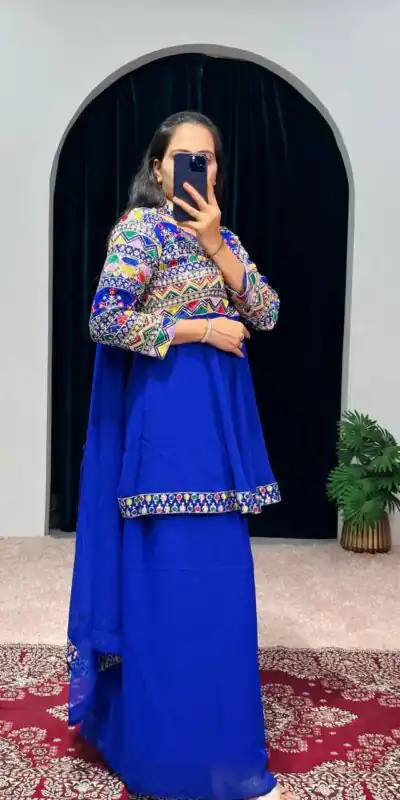 ST 1048 Royal Blue Color Georgette Heavy Embroidery Salwar Suit Casual, Wedding, Party, Festive, Events Etc. Expected Delivery 4-6 Working Days @2179/- | Jump Suits, Salwar suit, Designer Suits, Casual Suits, Creative suits, Palazzo Suits, Party Wear Suits, Patiala Suits, Straight Suits