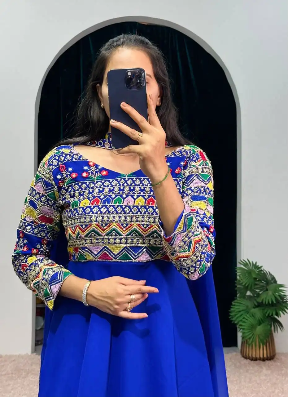 ST 1048 Royal Blue Color Georgette Heavy Embroidery Salwar Suit Casual, Wedding, Party, Festive, Events Etc. Expected Delivery 4-6 Working Days @2179/- | Jump Suits, Salwar suit, Designer Suits, Casual Suits, Creative suits, Palazzo Suits, Party Wear Suits, Patiala Suits, Straight Suits