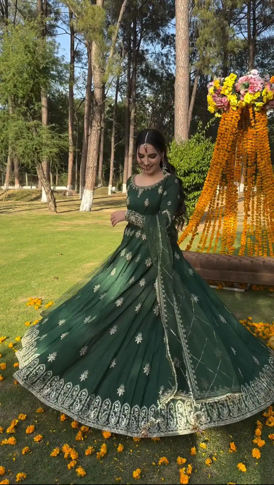 NSR 808 Green Color Chinnon Silk Embroidery Sequence Sharara Suit Casual, Wedding, Party, Festive, Events Etc. Expected Delivery 4-6 Working Days @2049/- | Jump Suits, Salwar suit, Designer Suits, Casual Suits, Creative suits, Palazzo Suits, Party Wear Suits, Patiala Suits, Straight Suits