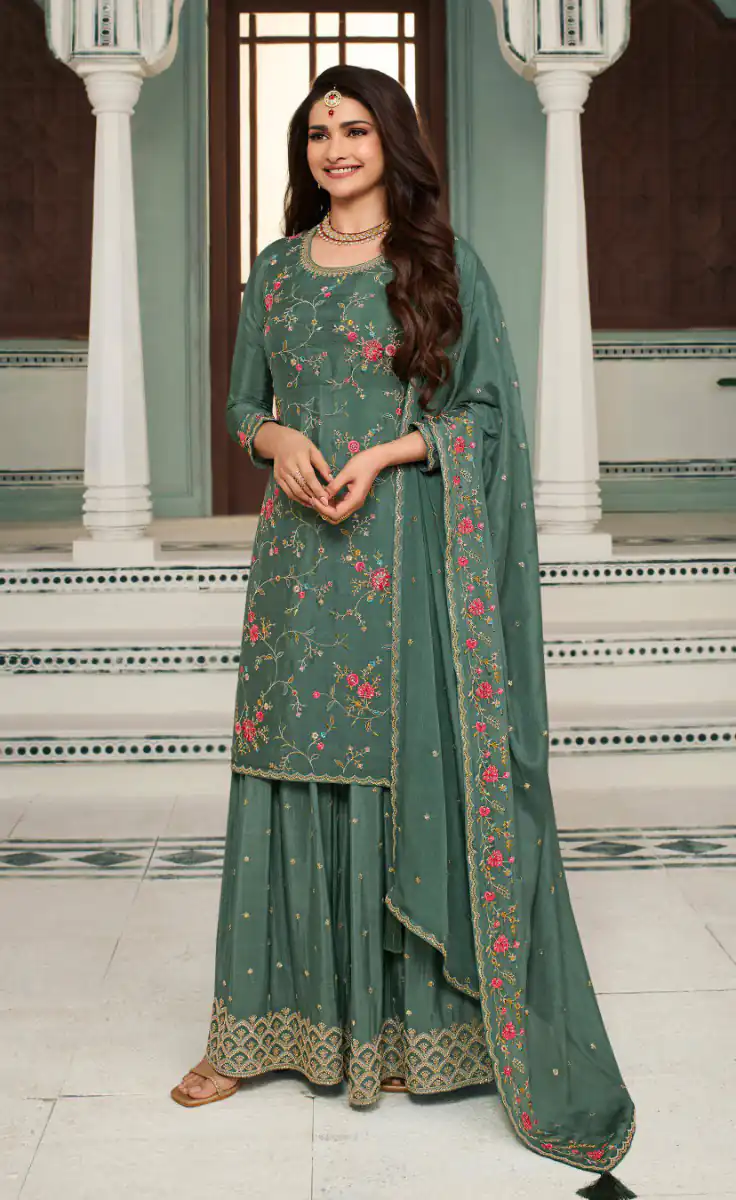 FC AVANTI Green Color Chinon Embroidery Multi Work Salwar Suit Wedding, Party, Festive events, etc. Expected Delivery 4-6 Working Days @2899/- | Jump Suits, Salwar suit, Designer Suits, Casual Suits, Creative suits, Palazzo Suits, Party Wear Suits, Patiala Suits, Straight Suits