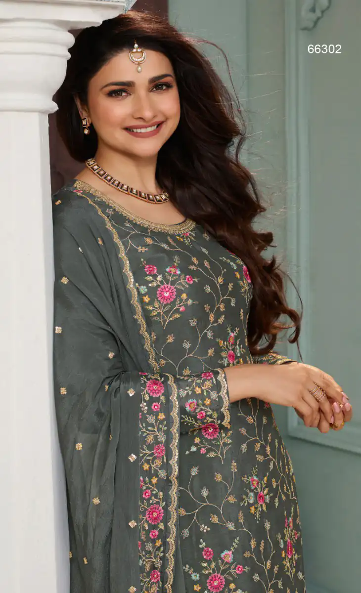 FC AVANTI Grey Color Chinon Embroidery Multi Work Salwar Suit Wedding, Party, Festive events, etc.  Expected Delivery  4-6 Working Days @2899/- | Jump Suits, Salwar suit, Designer Suits, Casual Suits, Creative suits, Palazzo Suits, Party Wear Suits, Patiala Suits, Straight Suits