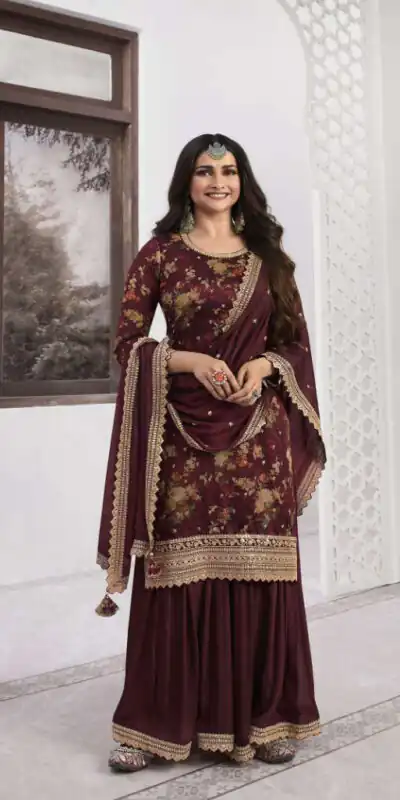 FC Swara 65585 Maroon Color Vichitra Digital Print Embroidery Salwar Suit Wedding, Party, Festive events, etc. Expected Delivery 4-6 Working Days @2699/- | Jump Suits, Salwar suit, Designer Suits, Casual Suits, Creative suits, Palazzo Suits, Party Wear Suits, Patiala Suits, Straight Suits