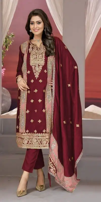 FC MARIA 1072 Maroon Color Vichitra Embroidery Codding Sequence Salwar Suit Wedding, Party, Festive events, etc.  Expected Delivery  4-6 Working Days @2149/- | Salwar suit, Designer Suits, Casual Suits, Creative suits, Palazzo Suits, Party Wear Suits, Patiala Suits, Straight Suits