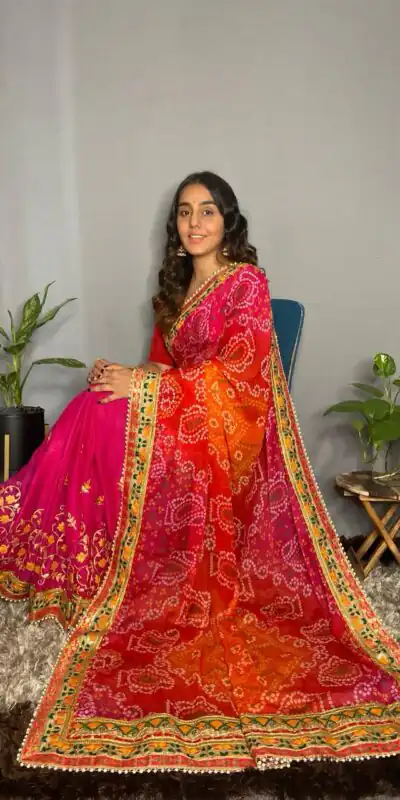 Rangoli Kavya Pink Color Chiffon Material Double Shaded Saree Casual, Party Wear, Wedding, Events, Etc. Expected Delivery 4-6 Working Days 1799/- | Sarees, Bollywood Sarees, Creative Sarees, Designer Sarees, Embroidered Sarees, Ethnic Saree, Modern Digital sarees, Party Wear Sarees