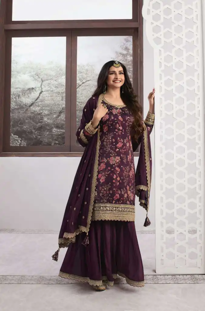 FC Swara 65581 Purple Color Vichitra Digital Print Embroidery Salwar Suit Wedding, Party, Festive events, etc.  Expected Delivery  4-6 Working Days @2699/- | Jump Suits, Salwar suit, Designer Suits, Casual Suits, Creative suits, Palazzo Suits, Party Wear Suits, Patiala Suits, Straight Suits