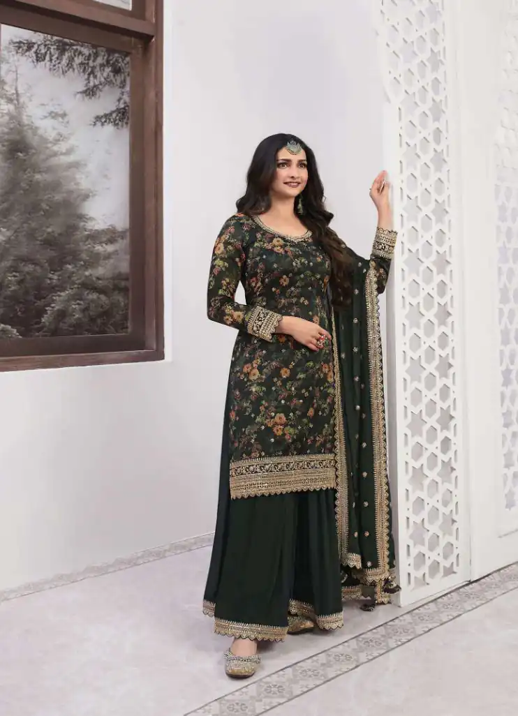 FC Swara 65582 Stone Green Color Vichitra Digital Print Embroidery Salwar Suit Wedding, Party, Festive events, etc.  Expected Delivery  4-6 Working Days @2699 | Jump Suits, Salwar suit, Designer Suits, Casual Suits, Creative suits, Palazzo Suits, Party Wear Suits, Patiala Suits, Straight Suits