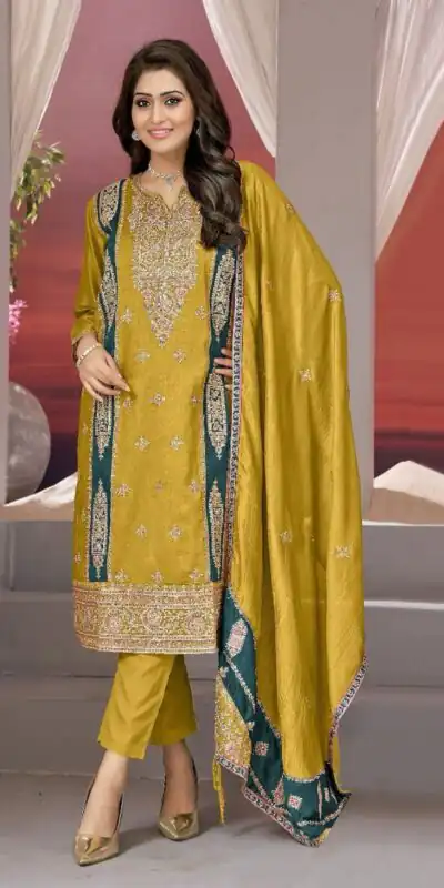 FC MARIA 1072 Yellow Color Vichitra Embroidery Codding Sequence Salwar Suit Wedding, Party, Festive events, etc.  Expected Delivery  4-6 Working Days @2149/- | Salwar suit, Designer Suits, Casual Suits, Creative suits, Palazzo Suits, Party Wear Suits, Patiala Suits, Straight Suits