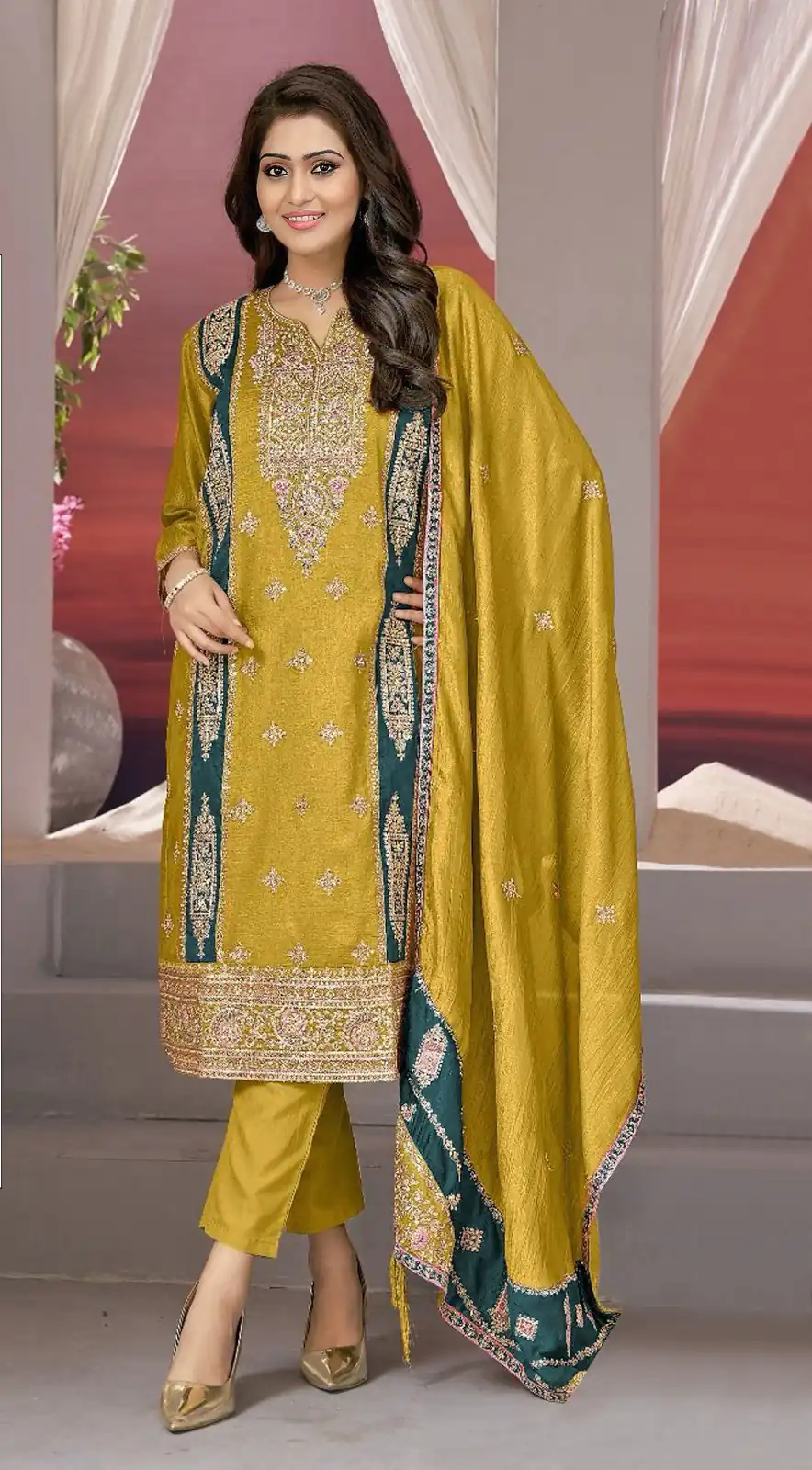 FC MARIA 1072 Yellow Color Vichitra Embroidery Codding Sequence Salwar Suit Wedding, Party, Festive events, etc.  Expected Delivery  4-6 Working Days @2149/- | Salwar suit, Designer Suits, Casual Suits, Creative suits, Palazzo Suits, Party Wear Suits, Patiala Suits, Straight Suits