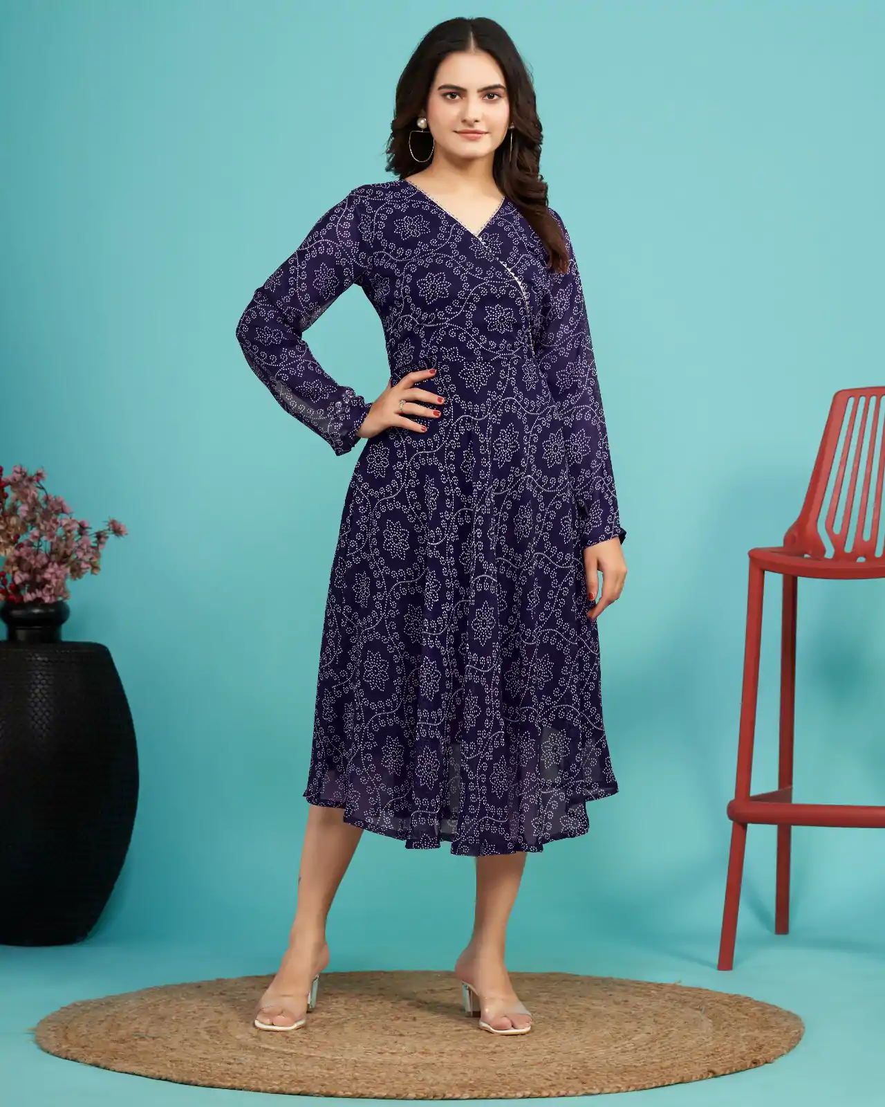 MC 1006 Blue Color fox Georgette Printed Kurti Casual, Party Wear, Wedding, Events, Festivals Wear Expected Delivery 4-6 Working Days @1299/- | Kurti, Bollywood Kurti, Creative Kurtis, Designer Kurti, Party Wear Kurti, Selfie Kurti