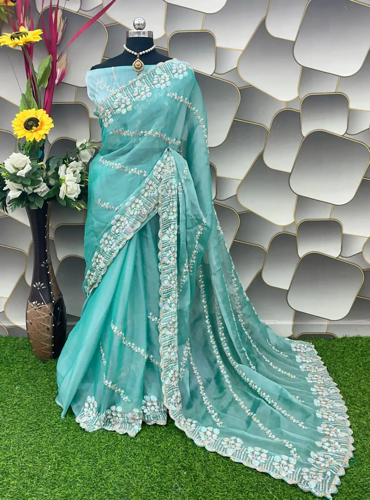 SC 289 Blue Color Jimi Choo Silk Beautiful Embroidery Saree , Party Wear, Events, Festivals Expected Delivery 4-6 Working Days 1999/- | Sarees, Bollywood Sarees, Creative Sarees, Designer Sarees, Embroidered Sarees, Ethnic Saree, Modern Digital sarees, Party Wear Sarees