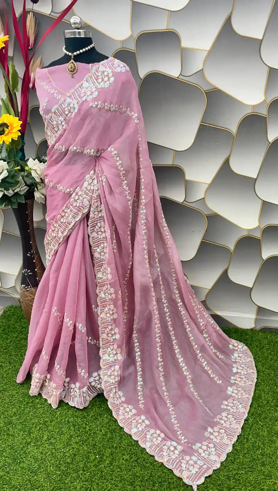 SC 289 Light Pink Color Jimi Choo Silk Beautiful Embroidery Saree , Party Wear, Events, Festivals Expected Delivery 4-6 Working Days 1999/- | Sarees, Bollywood Sarees, Creative Sarees, Designer Sarees, Embroidered Sarees, Ethnic Saree, Modern Digital sarees, Party Wear Sarees