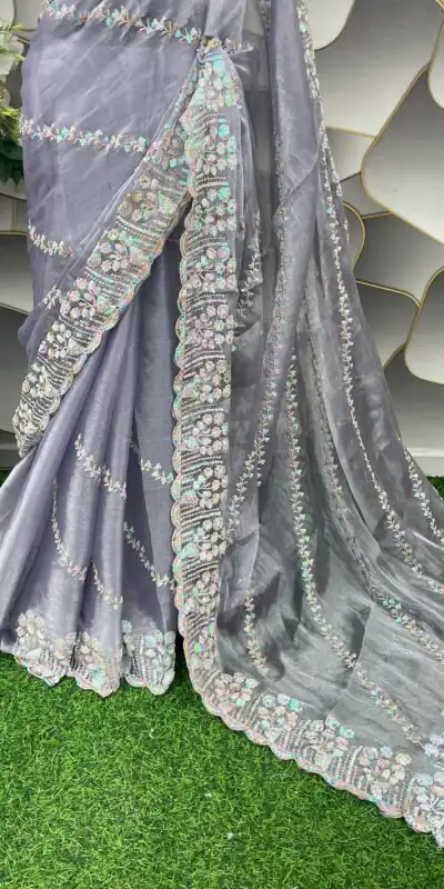 SC 289 Light Violet Color Jimi Choo Silk Beautiful Embroidery Saree, Party Wear, Events, Festivals Expected Delivery 4-6 Working Days 1999/- | Sarees, Bollywood Sarees, Creative Sarees, Designer Sarees, Embroidered Sarees, Ethnic Saree, Modern Digital sarees, Party Wear Sarees