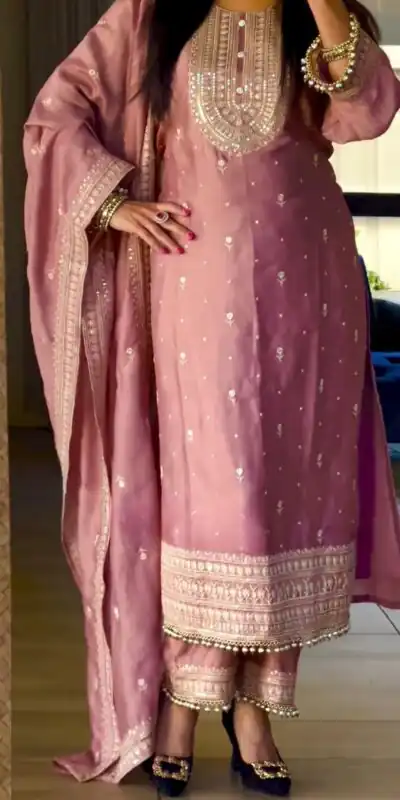 NF 1216 Peach Color Chinon Silk Embroidery Sequence Salwar Suit Casual, Wedding, Party, Festive, Events . Expected Delivery 4-6 Working Days @2149 | Salwar suit, Designer Suits, Casual Suits, Creative suits, Palazzo Suits, Party Wear Suits, Patiala Suits, Straight Suits